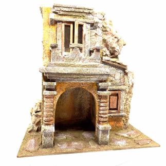 House with terrace for 10 cm figurines