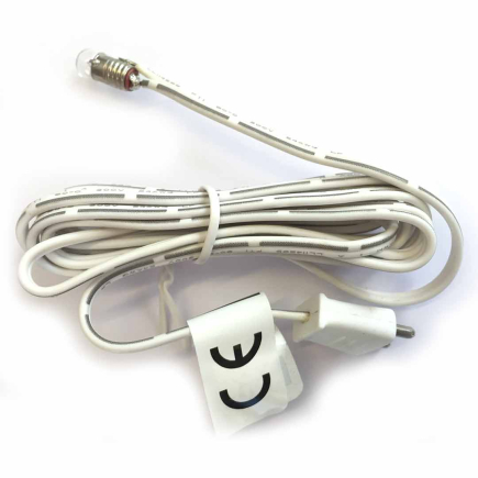 Cable + plug + white bulb E5.5 - 3.5 V