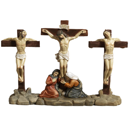 Crucifixion of Jesus - 3-piece set with statues - Easter - 7-8 cm series