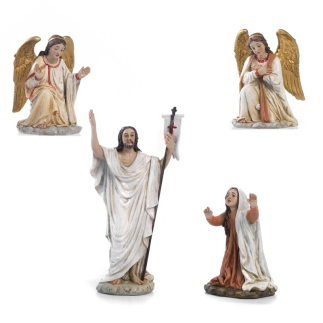 Resurrection of Jesus - Set of 4 statues - Easter - 12–13 cm series