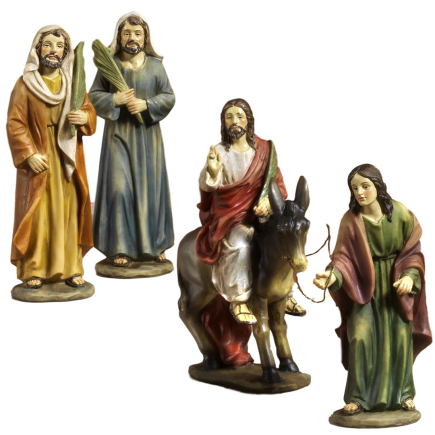Entry into Jerusalem - Set of 4 statues - Easter - 12-13 cm Series