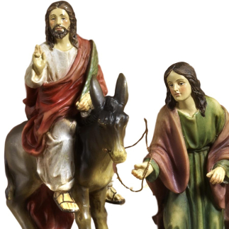 Entry into Jerusalem - Set of 4 statues - Easter - 12-13 cm Series