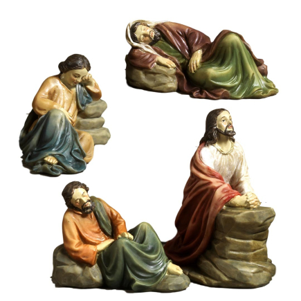 Jesus in Gethsemane - Set of 4 statues - Easter - 12-13 cm Series