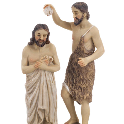 Baptism of Jesus - Set with 2 statues - Easter - Life of Jesus - 17-20 cm series