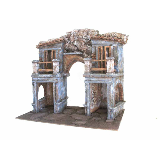 Nativity house for 10 cm figurines - 38 x 25 x 33 cm