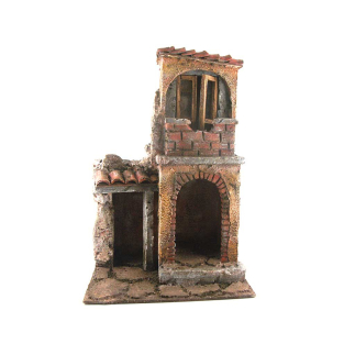 Type E house for nativity scenes with 10 cm figurines