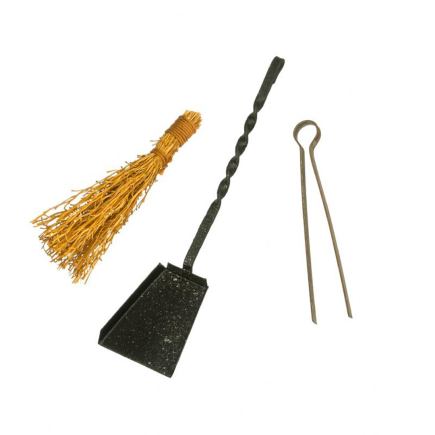 3-piece fireplace tool set for 30 cm figurines