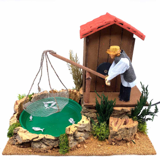 Moving fisherman, 12 cm