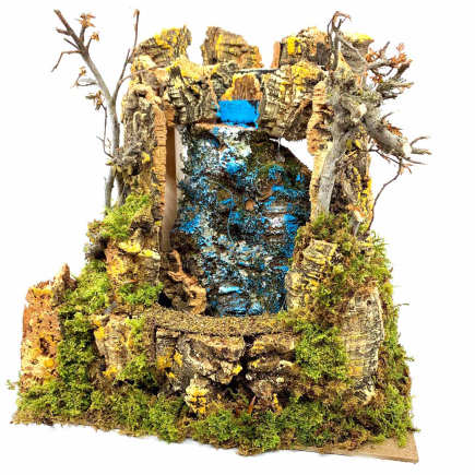Veil waterfall for nativity scenes, 24 x 21.5 x 23 cm