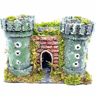 Nativity scene castle with towers, 20 x 14 x 14 cm