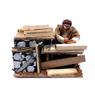 Moving carpenter's workshop - 10/11 cm figurine