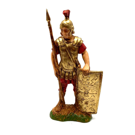Centurion with spear and shield, 10 cm - Landi Moranduzzo figurines