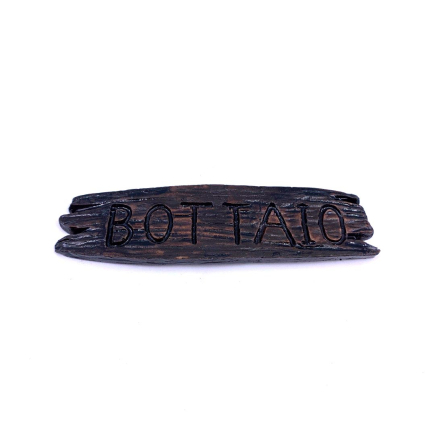 Cooper's sign for nativity scenes, 9.5 x 2 x 0.4 cm