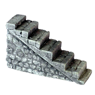Plaster nativity scene ladder, 4.4 x 14.5 x H 8.3 cm