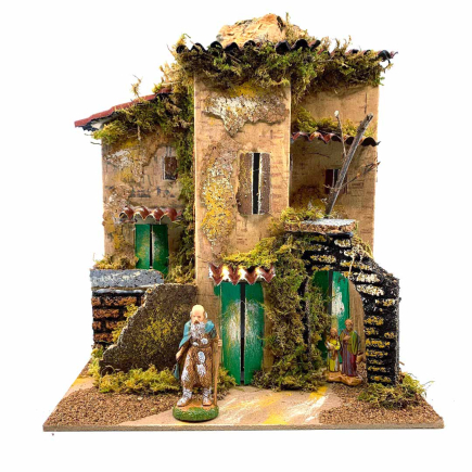 Country house / farmhouse for 6 and 3.5 cm nativity figurines