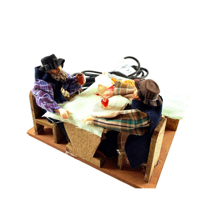 Men at the table in motion for 12 cm nativity figurines