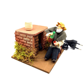 Drunk man in motion for 12 cm nativity figurines