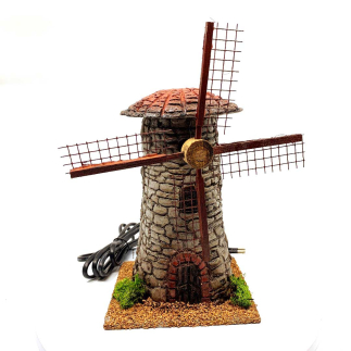 Moving circular windmill for nativity scenes