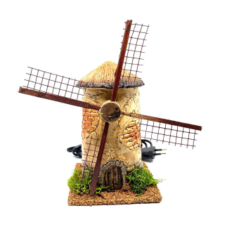 Small circular moving windmill for nativity scenes