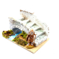 Plaster nativity scene bridge with staircase