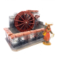 Stone-effect water mill for nativity scene with water pump