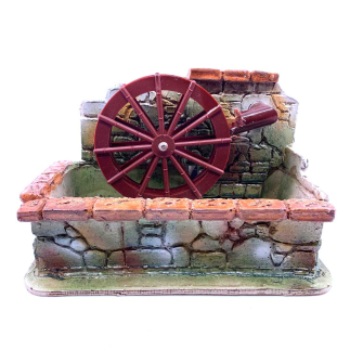Stone-effect water mill for nativity scene with water pump - Arab style