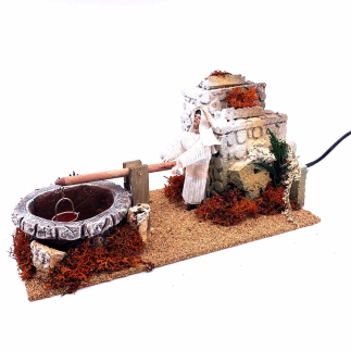 Arab man at the well in motion for 12 cm nativity figurines